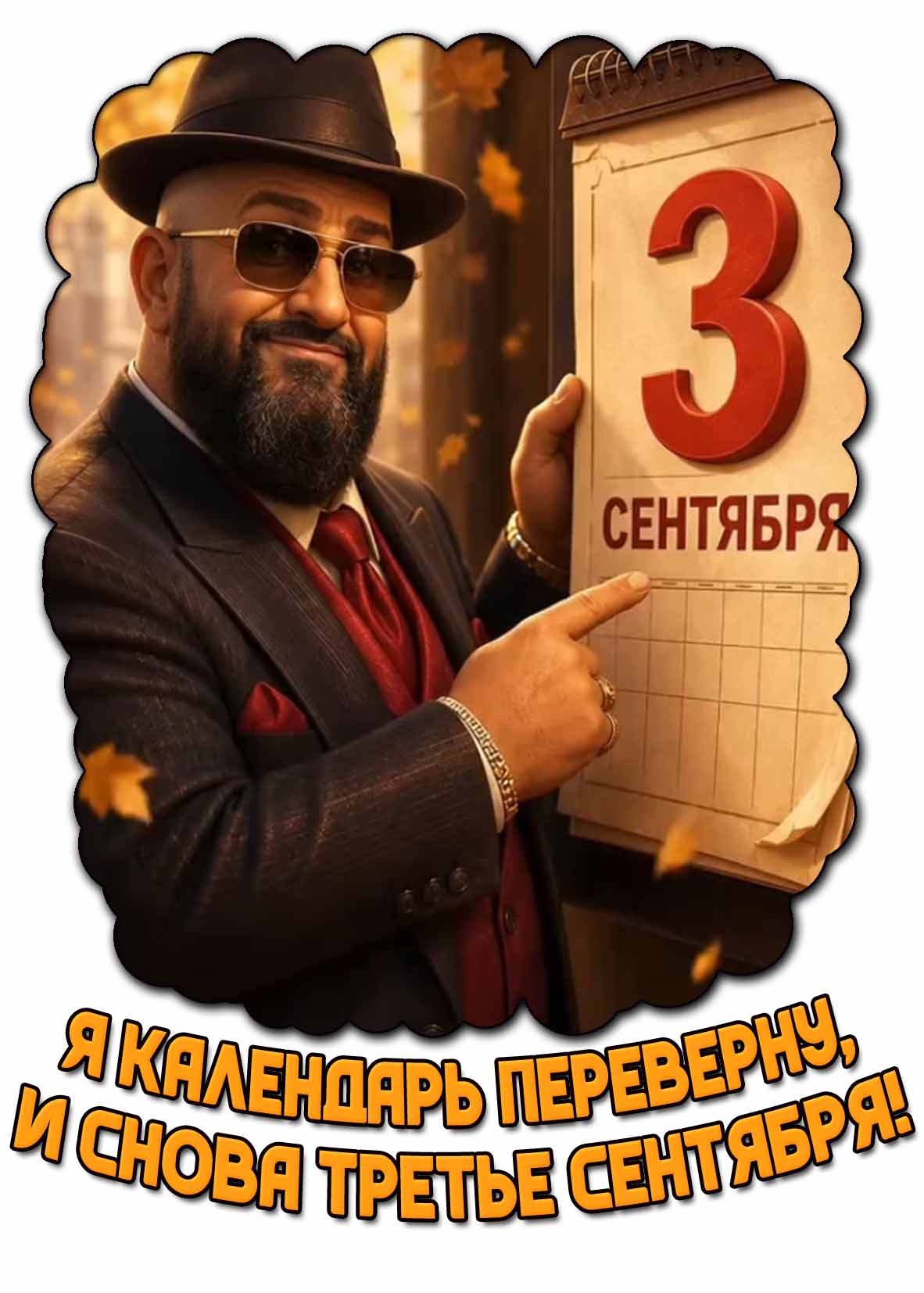Красивая картинка "Я календарь переверну, и снова третье сентября!"