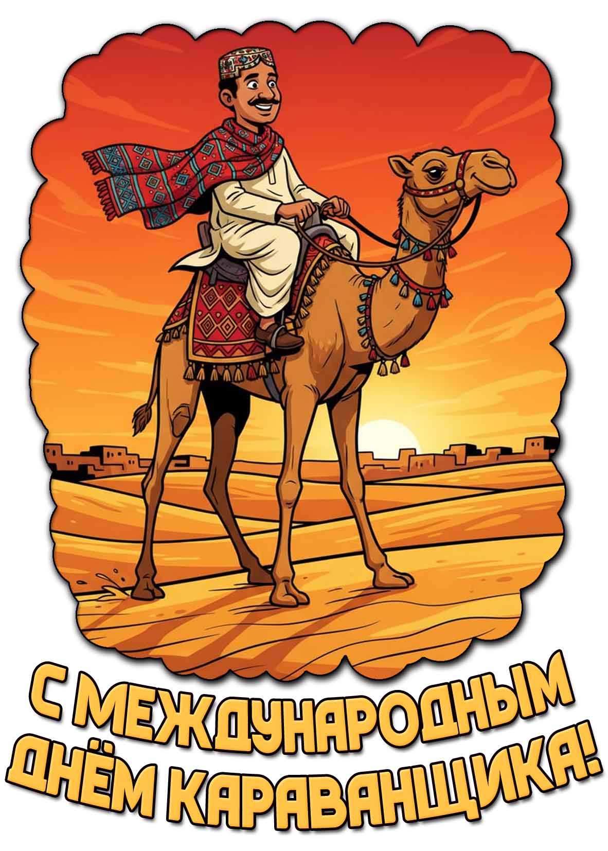 Картинка с Международным днём караванщика
