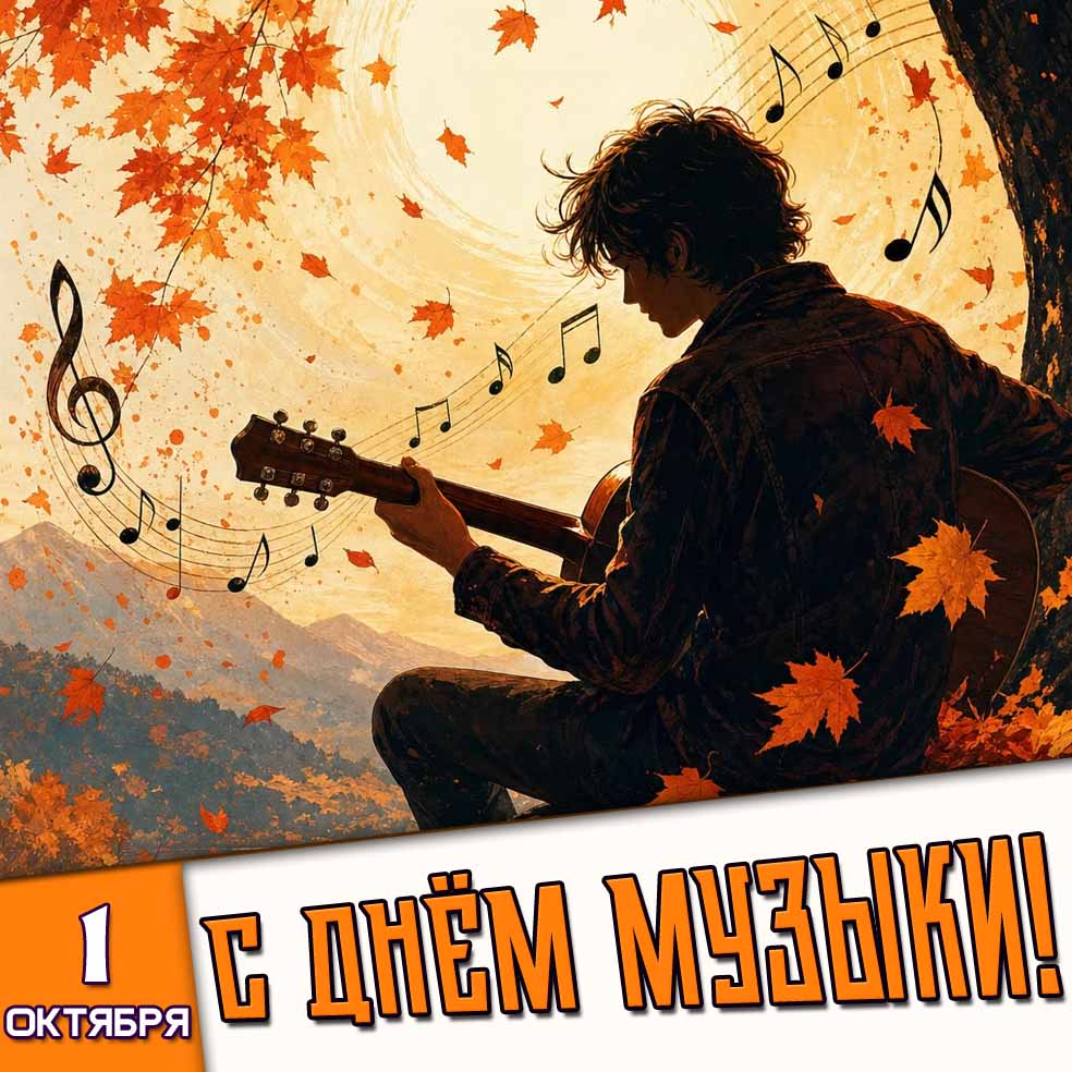 Картинка 1 октября - с днём музыки!