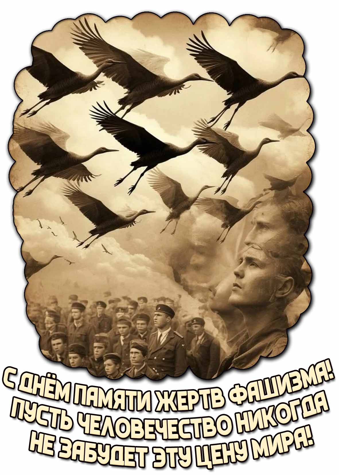 Картинка "С днём памяти жертв фашизма! Пусть человечество никогда не забудет эту цену мира!"