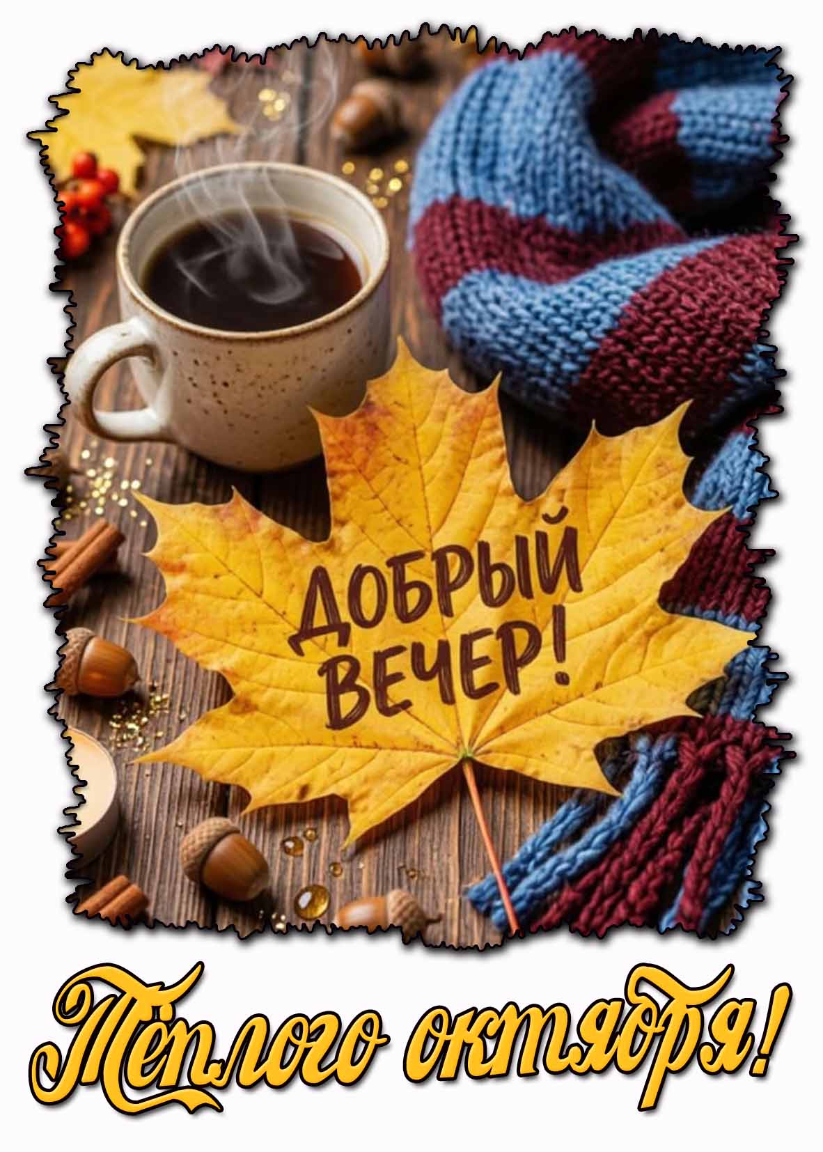 Картинка "Добрый вечер! Тёплого октября!"