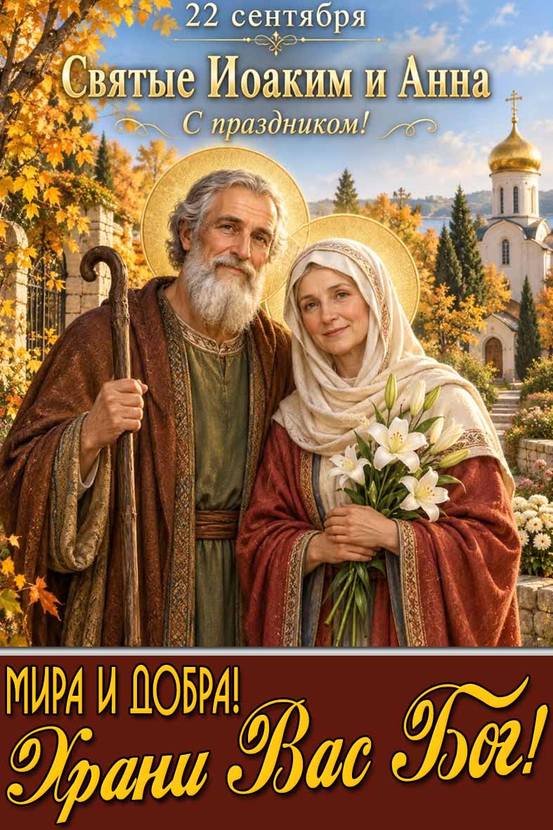 Осенняя картинка 22 сентября - Святые Иоаким и Анна! С праздником! Мира и добра! Храни Вас Бог!