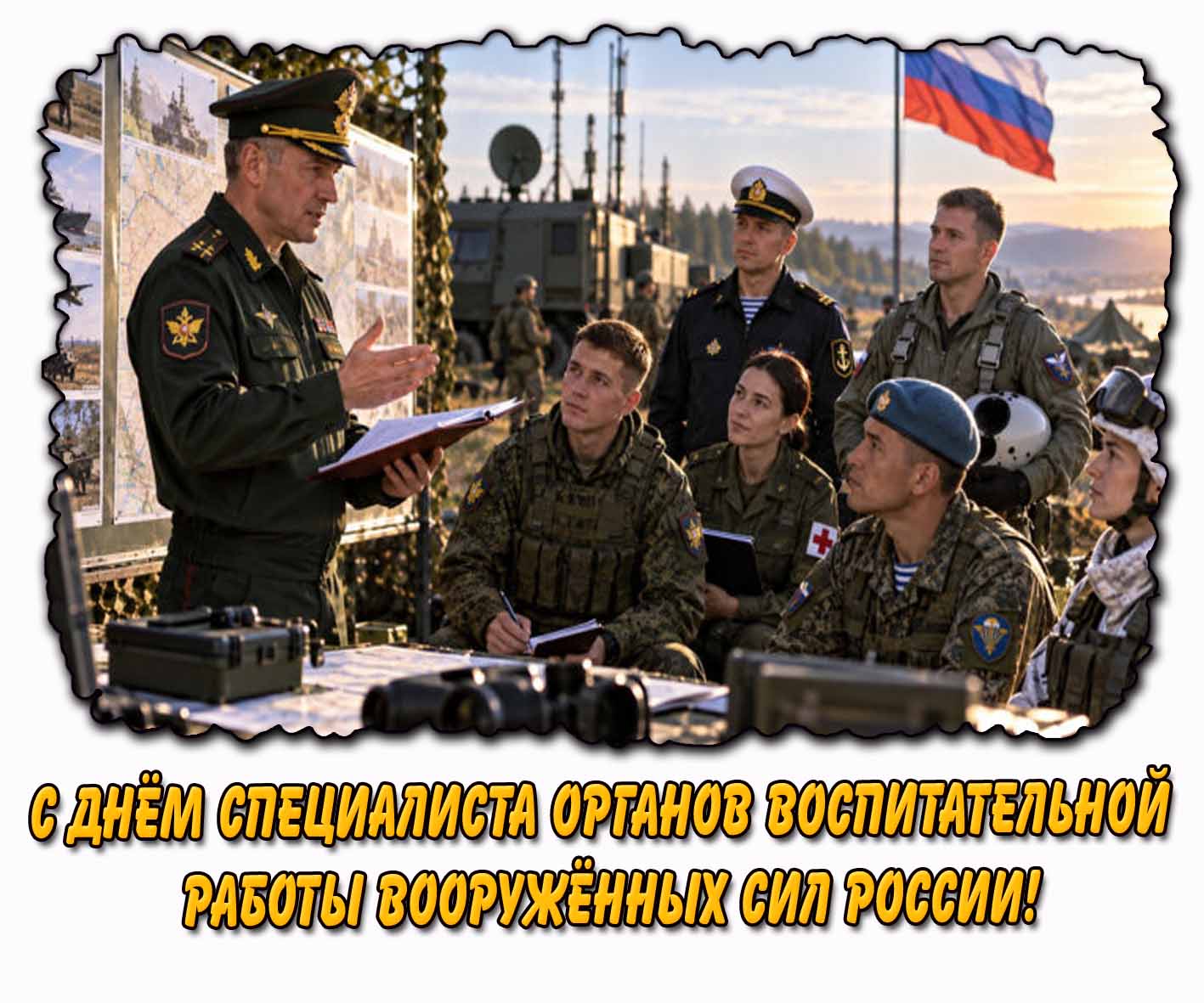 Открытка с днём специалиста органов воспитательной работы Вооружённых сил России
