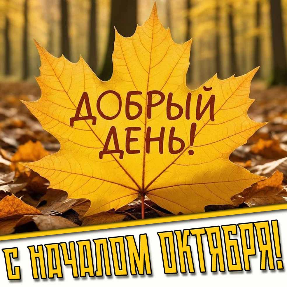 Открытка "Добрый день! С началом октября!"