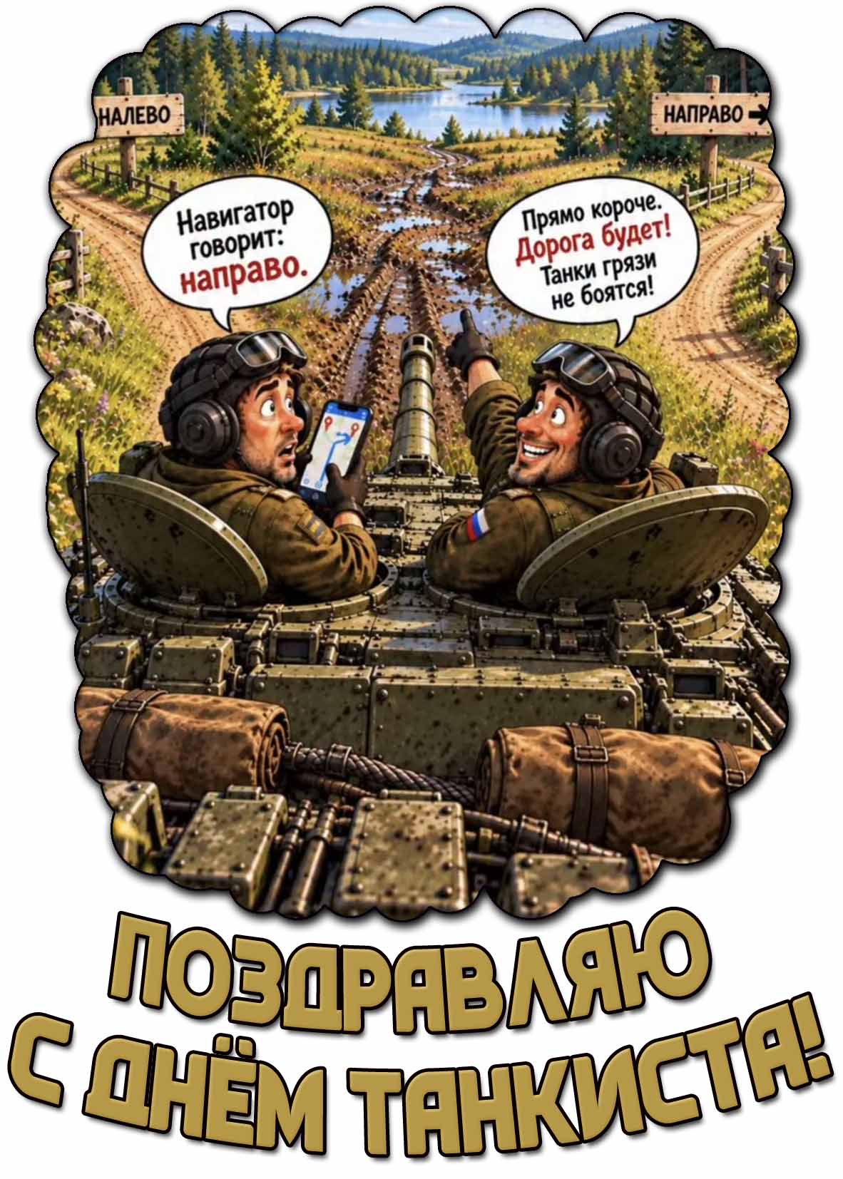 Поздравляю с днём танкиста! - прикольная картинка