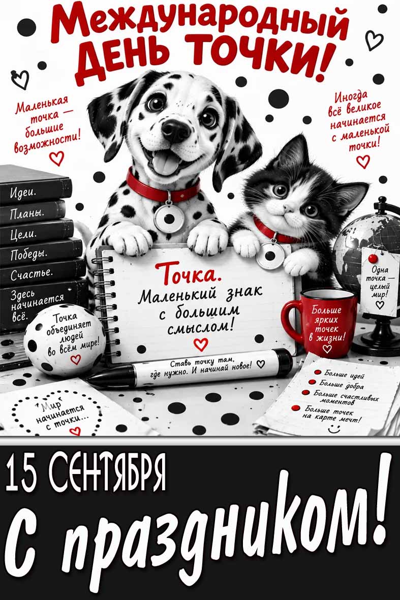 Прикольная картинка 15 сентября - Международный день точки! С праздником!