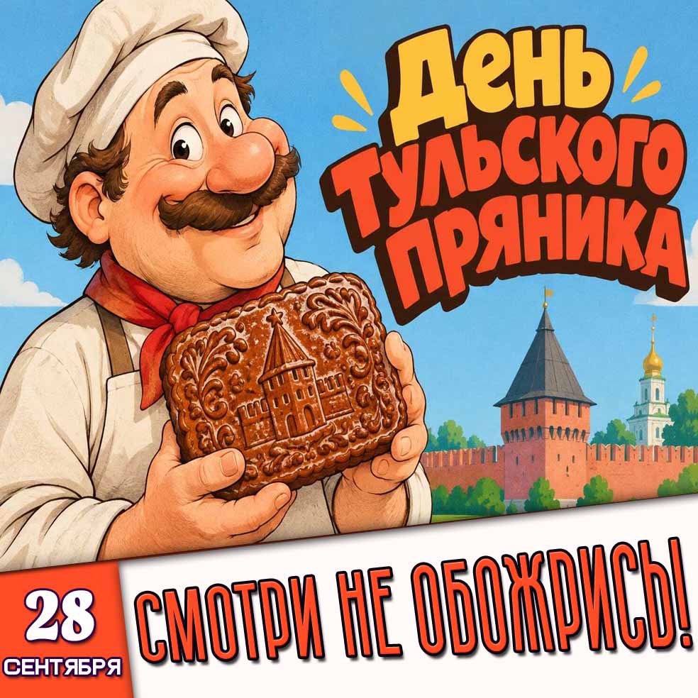 Смешная открытка с днём тульского пряника