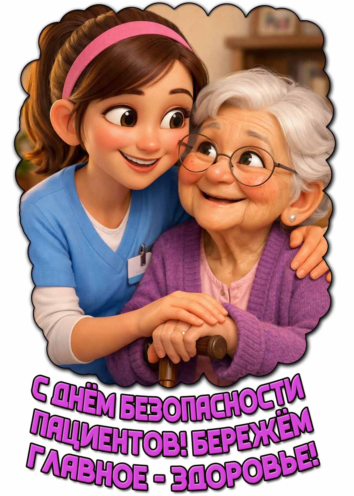 Картинка "С днём безопасности пациентов! Бережём главное - здоровье!"