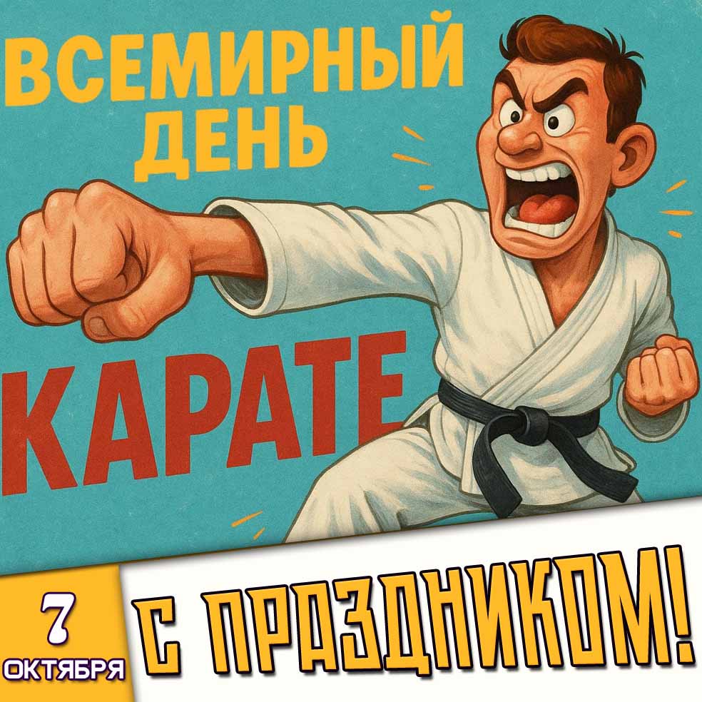 Прикольная картинка 7 октября - Всемирный день каратэ! С праздником!