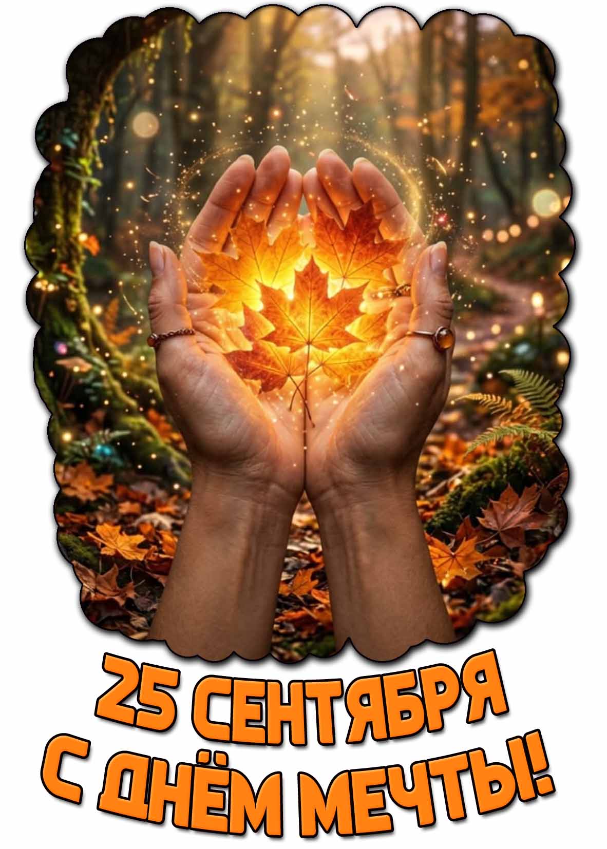 Осенняя картинка 25 сентября - с днём мечты!