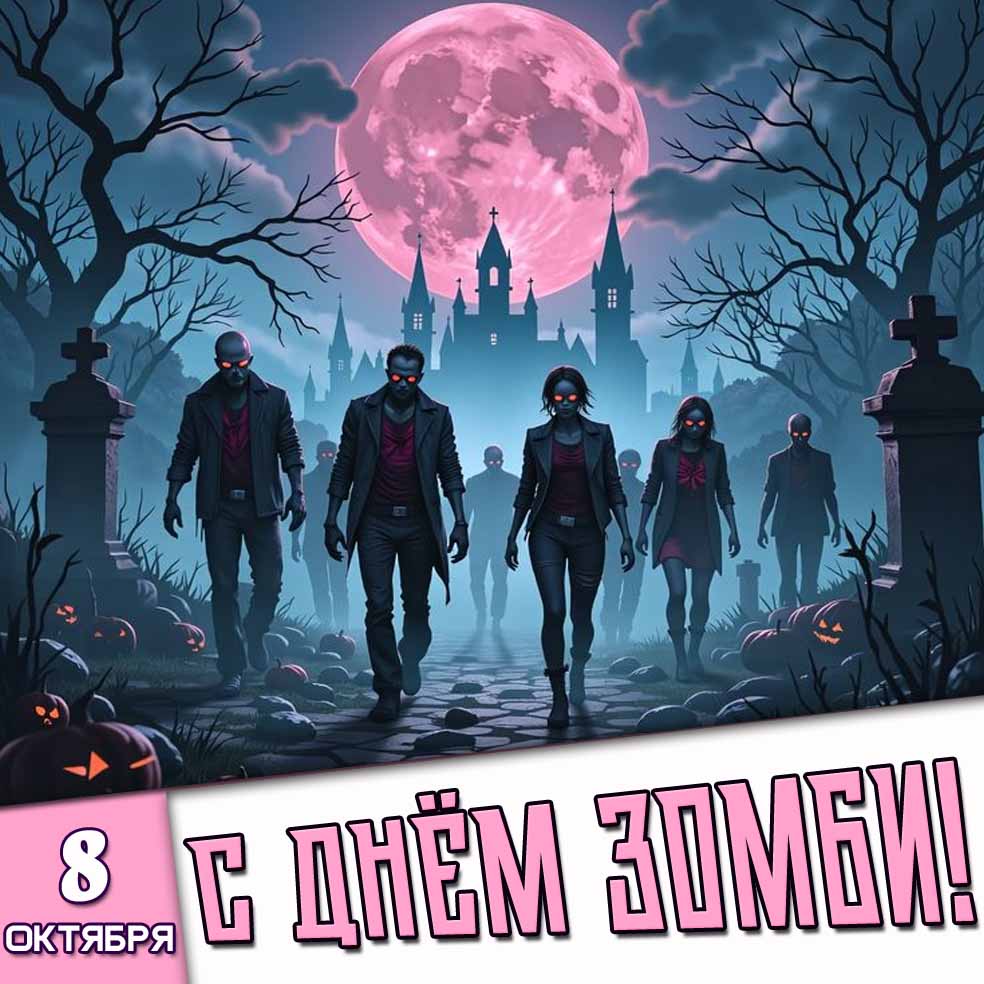 Картинка 8 октября - с днём зомби!