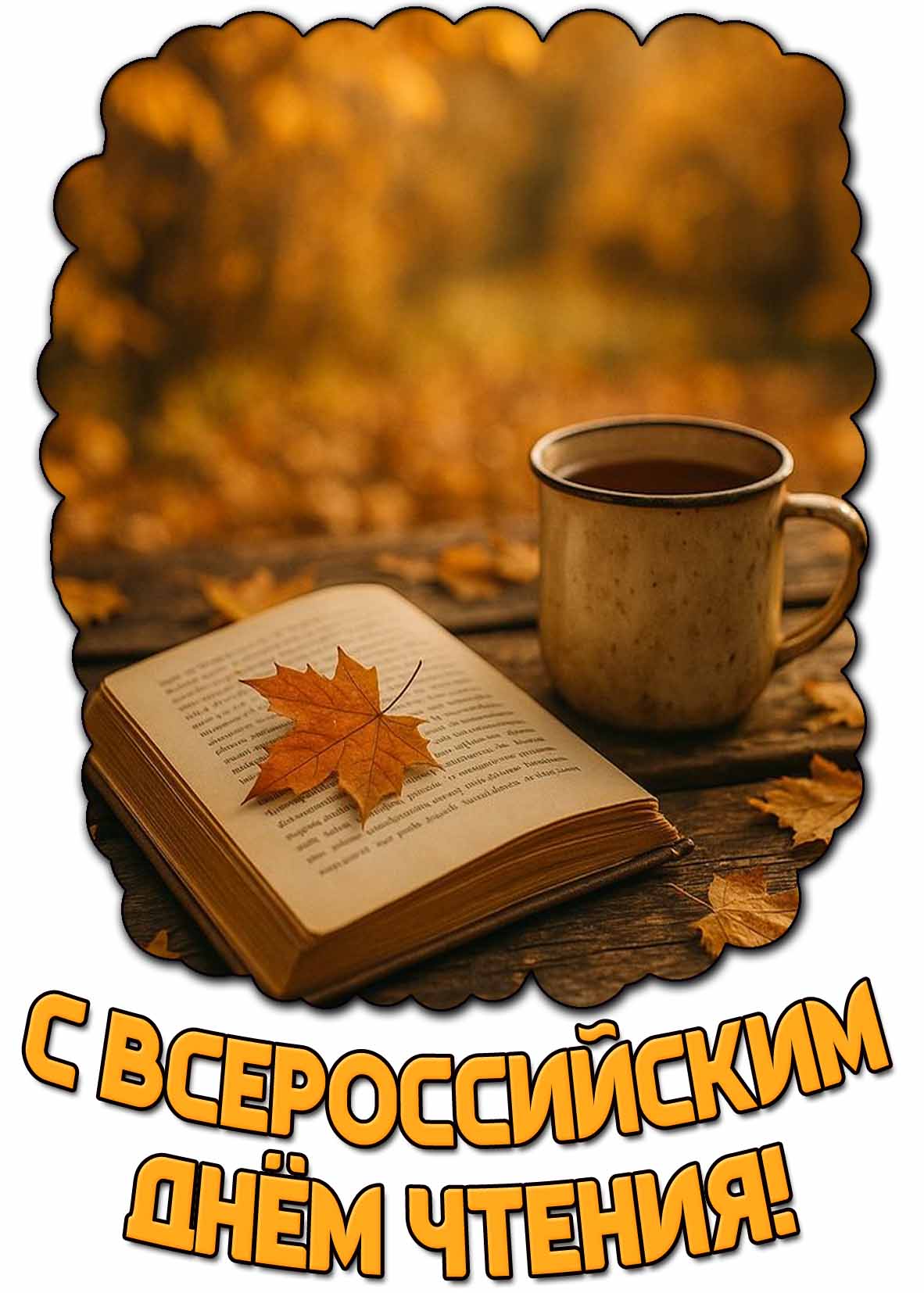 Открытка с Всероссийским днём чтения