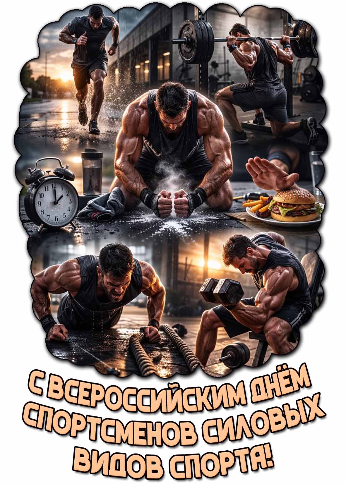 Открытка с Всероссийским днём спортсменов силовых видов спорта