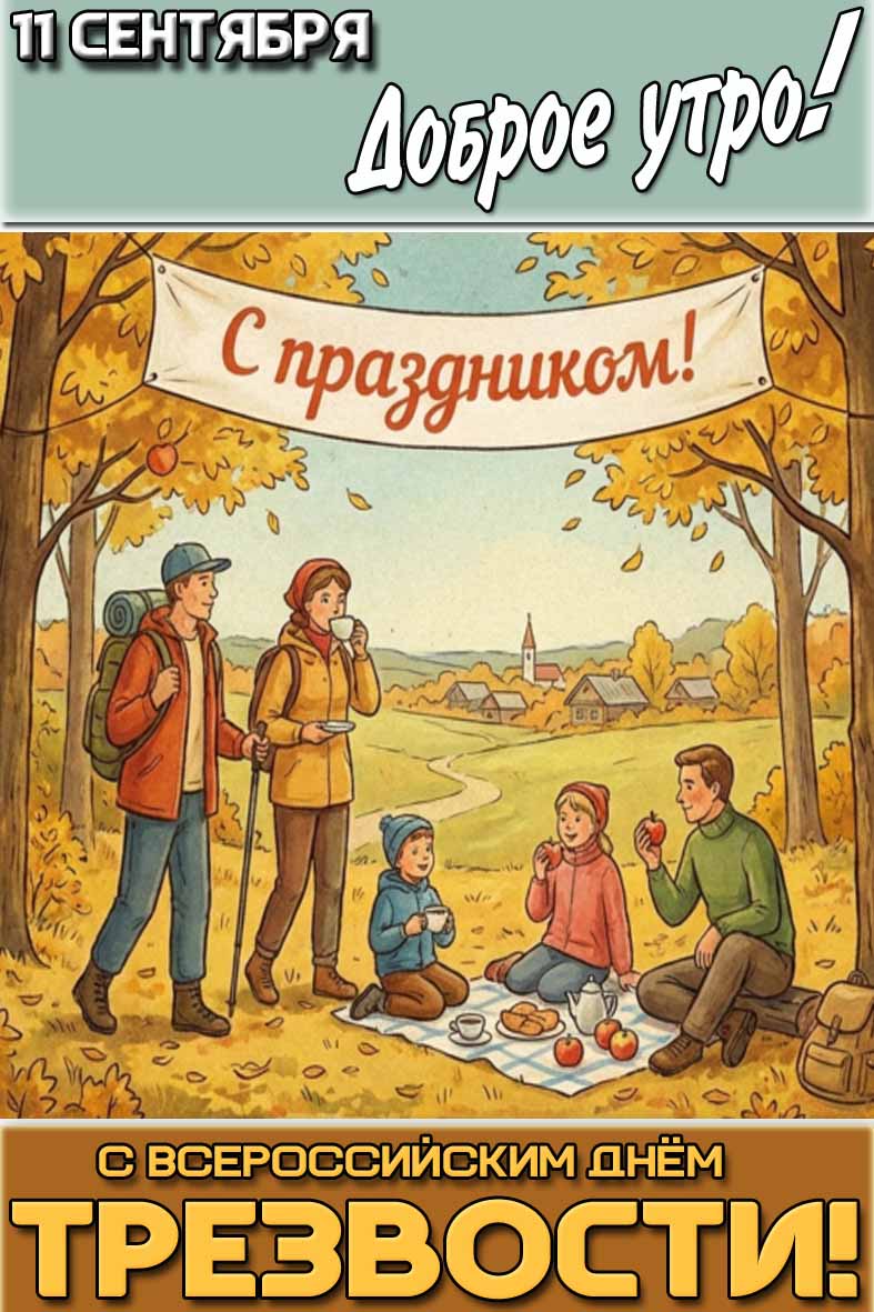 Картинка "11 сентября доброе утро! С Всероссийским днём трезвости!"