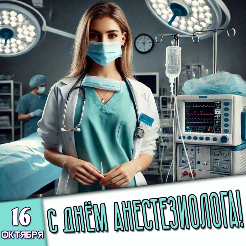 Картинка 16 октября - с днём анестезиолога!
