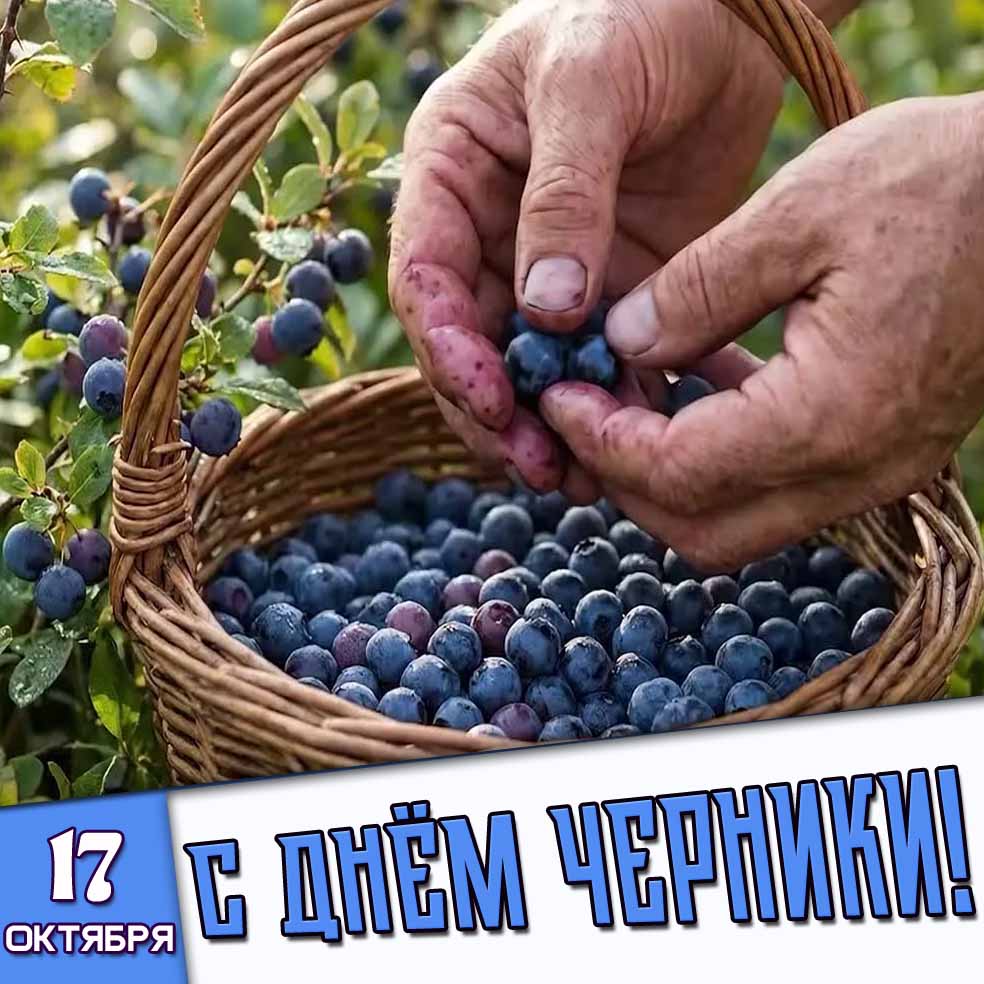 Картинка 17 октября - с днём черники!