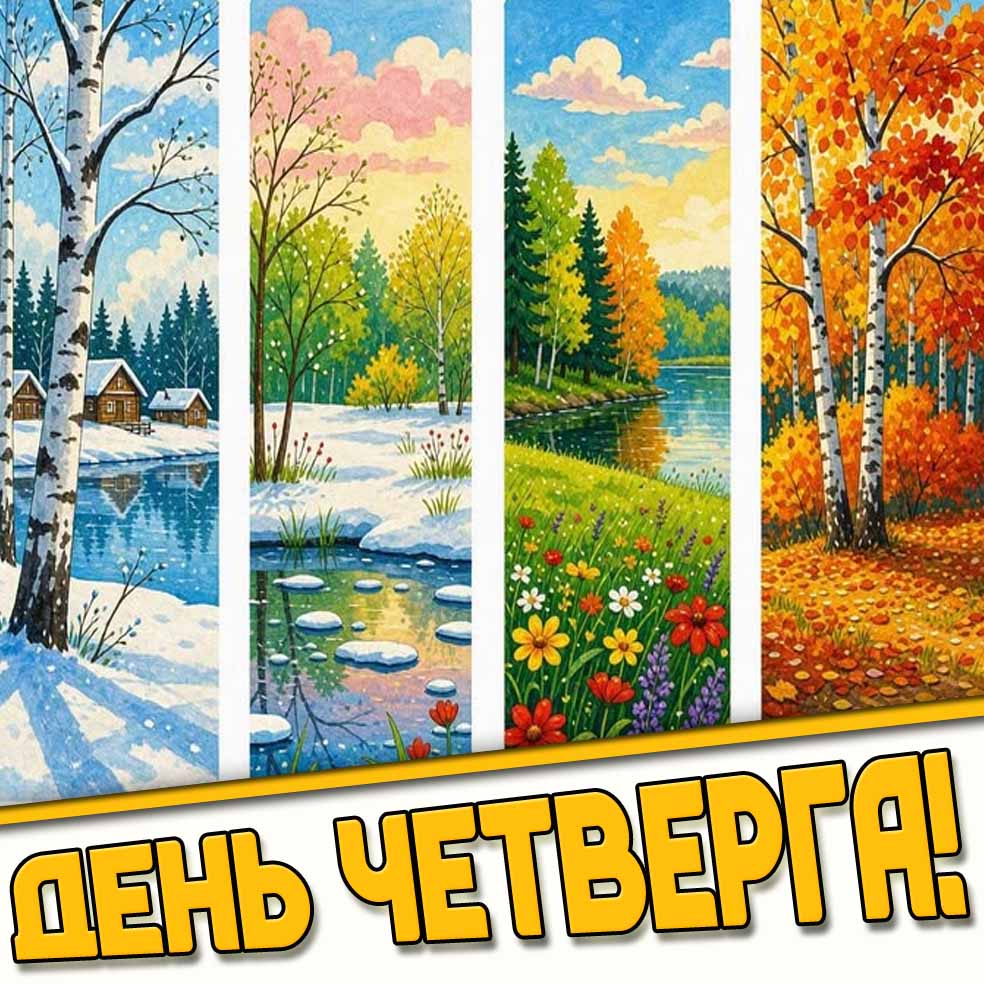 Картинки доброго дня четверга по временам и месяцам года