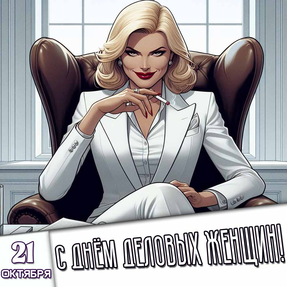Картинка 21 октября - с днём деловых женщин!