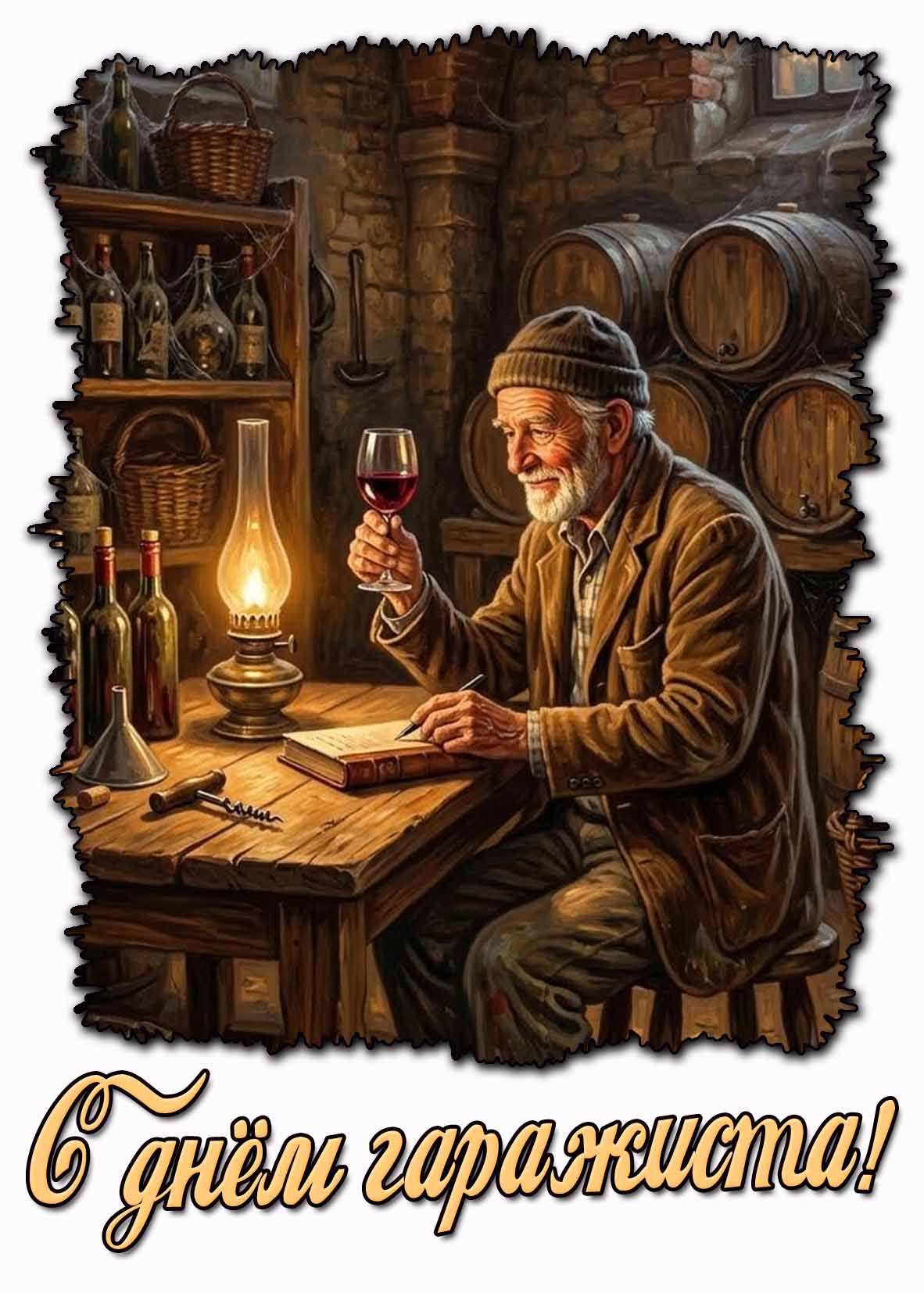 Красивая открытка с днём гаражиста