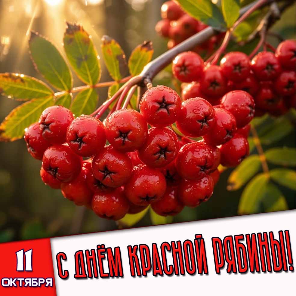 Картинка 11 октября - с днём красной рябины!