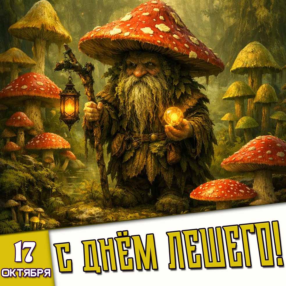 Картинка 17 октября - с днём лешего!