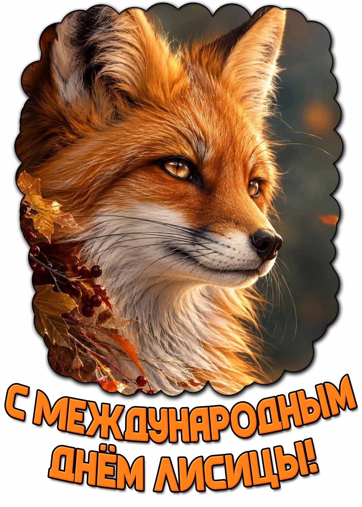 Открытка с Международным днём лисицы