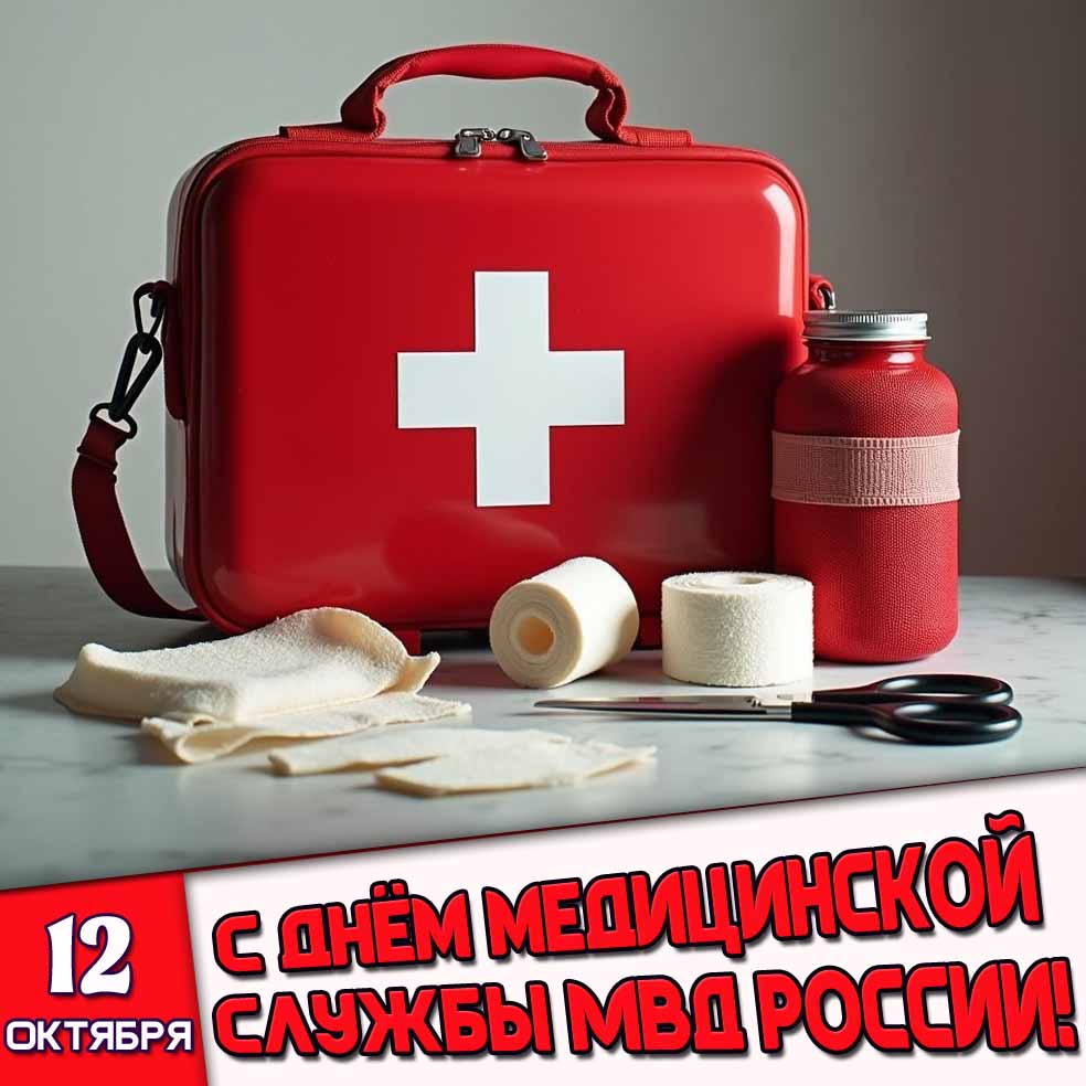 Картинка 12 октября - с днём медицинской службы МВД России!