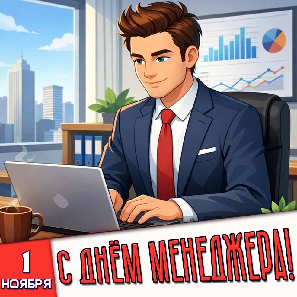 Картинка 1 ноября - с днём менеджера!
