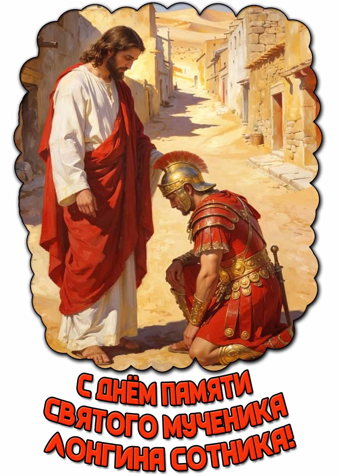 С днём памяти святого мученика Лонгина Сотника! - красивая открытка