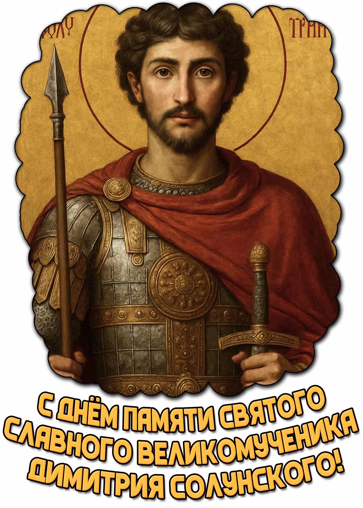 Картинка с днём памяти святого славного великомученика Димитрия Солунского