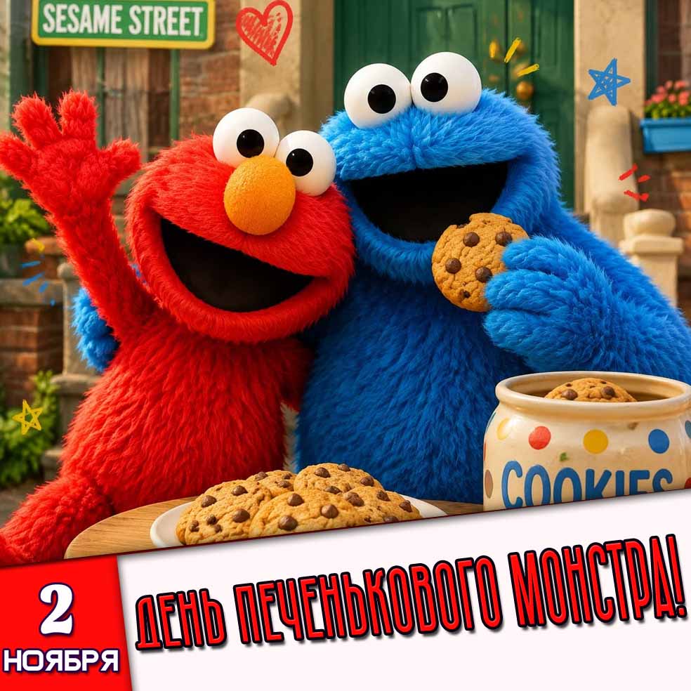 Картинка 2 ноября - день печенькового монстра!