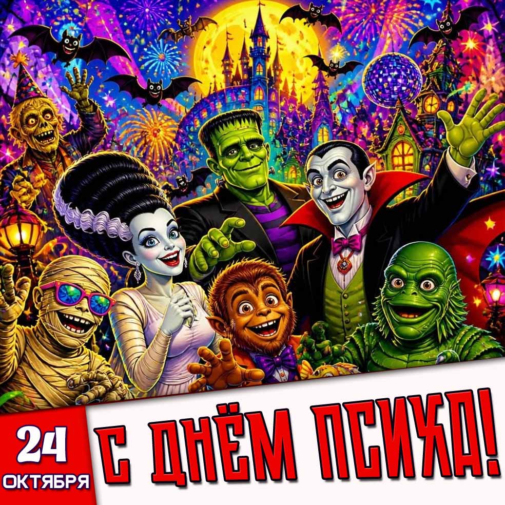 Прикольная картинка 24 октября - с днём психа!