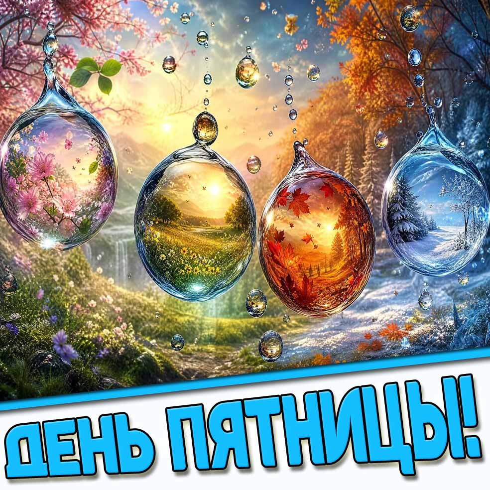Картинки доброго дня пятницы по временам и месяцам года