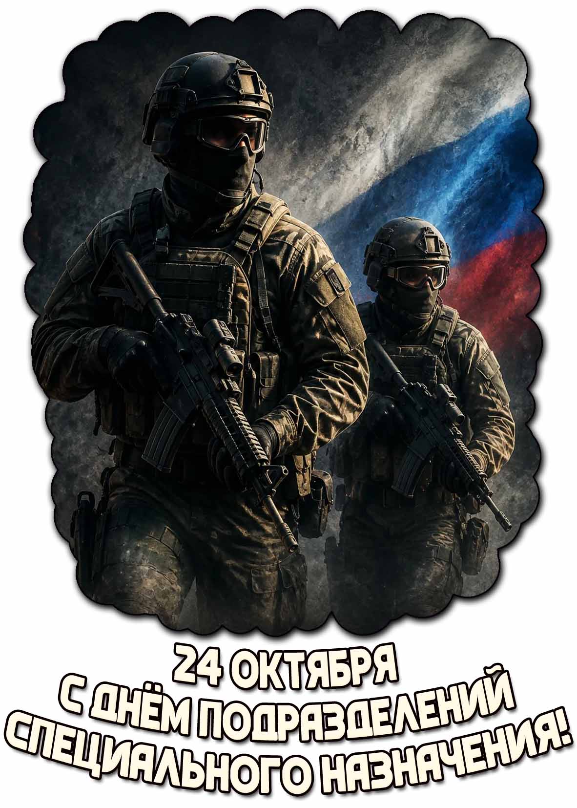 Открытка 24 октября - с днём подразделений специального назначения!