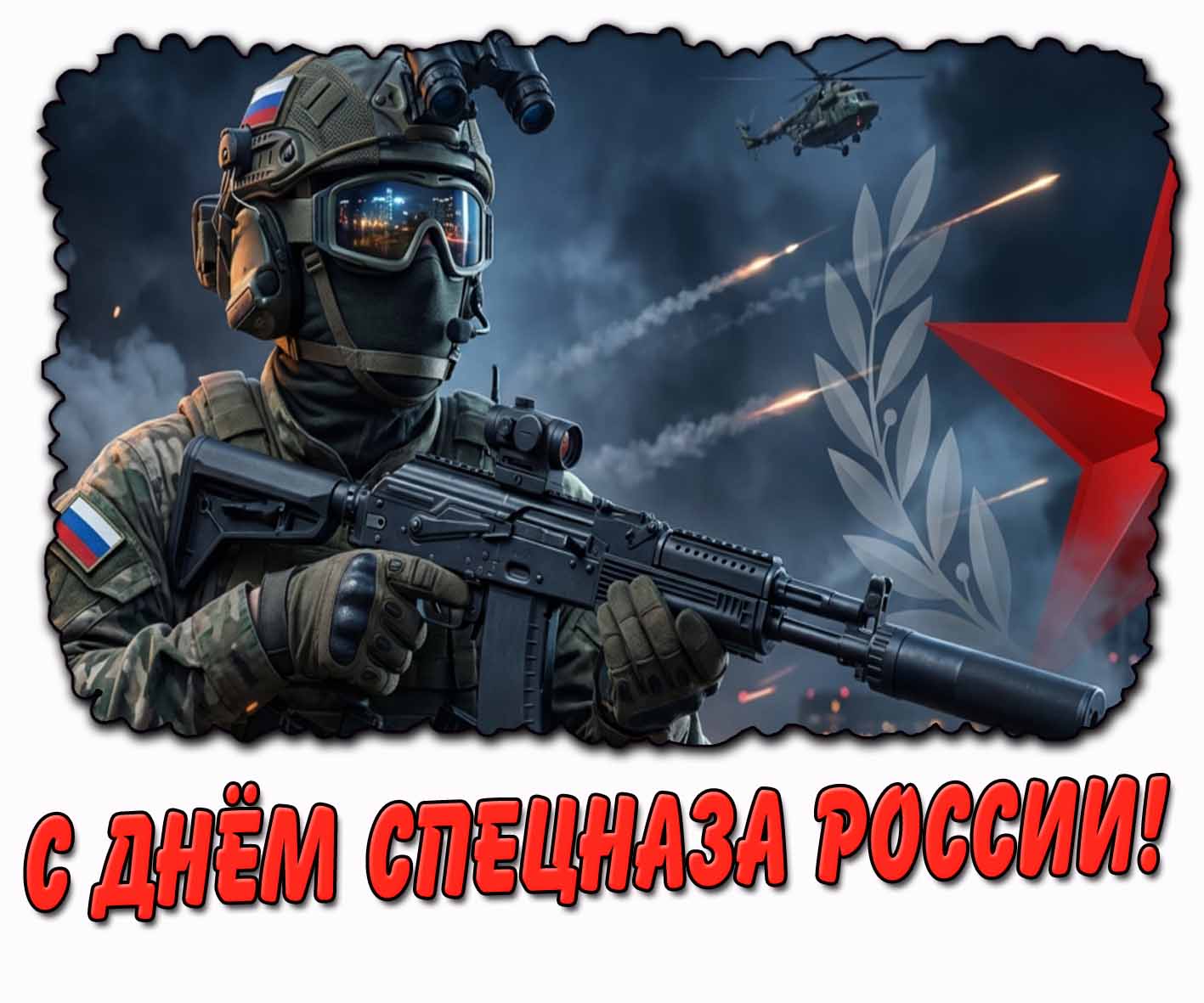 Открытка с днём спецназа России