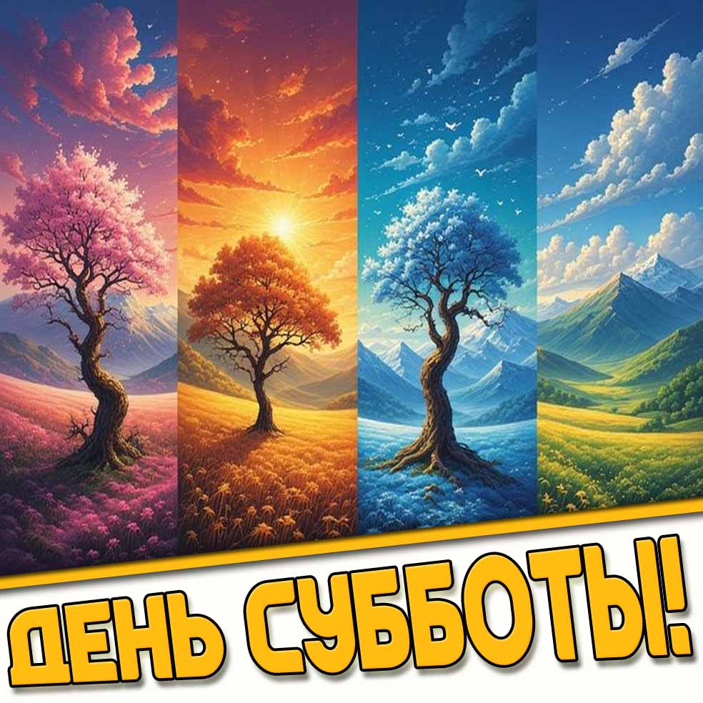 Картинки доброго субботнего дня по временам и месяцам года