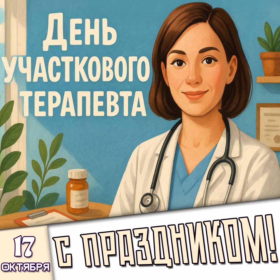 Картинка 17 октября - день участкового терапевта! С праздником!
