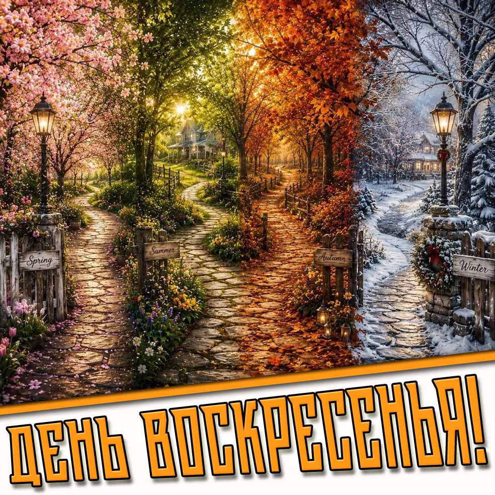 Картинки доброго воскресного дня по временам и месяцам года