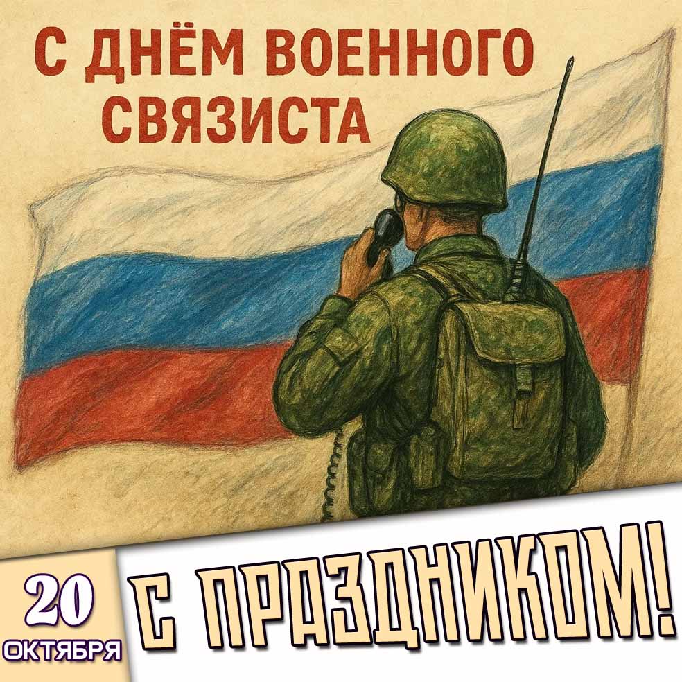 Патриотическая картинка 20 октября - с днём военного связиста! С праздником!