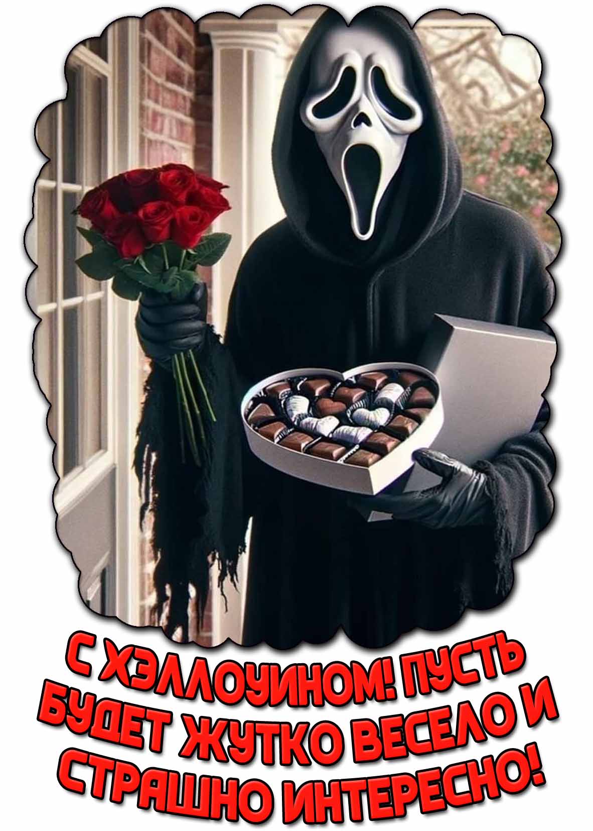 Картинка "С Хэллоуином! Пусть будет жутко весело и страшно интересно!"