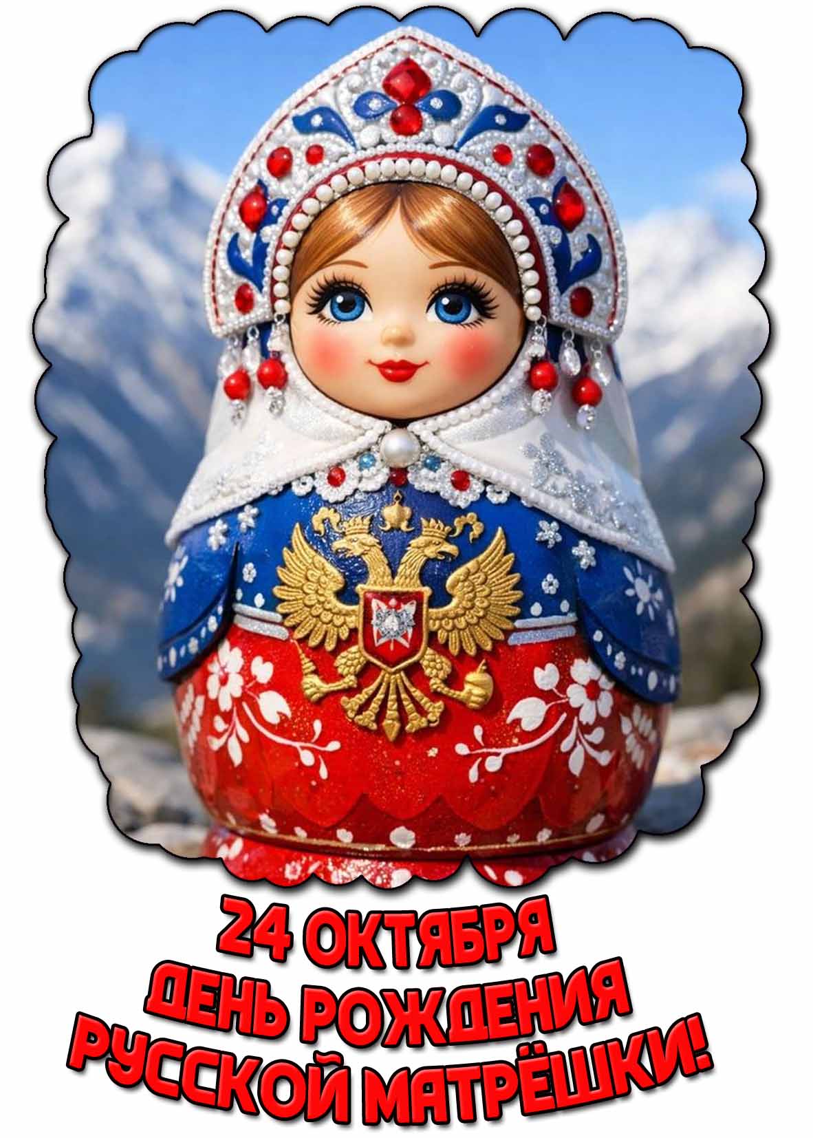 Картинка 24 октября - день рождения русской матрёшки!