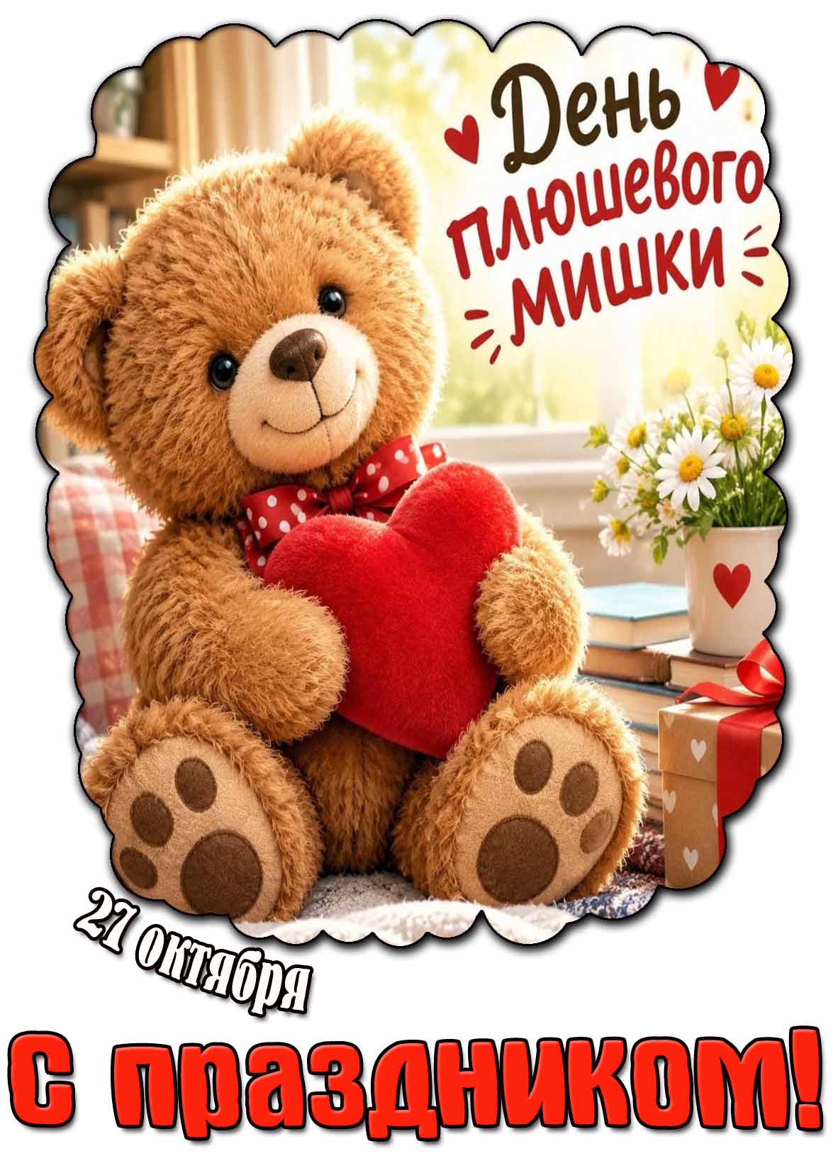 Картинка 27 октября - день плюшевого мишки! С праздником!