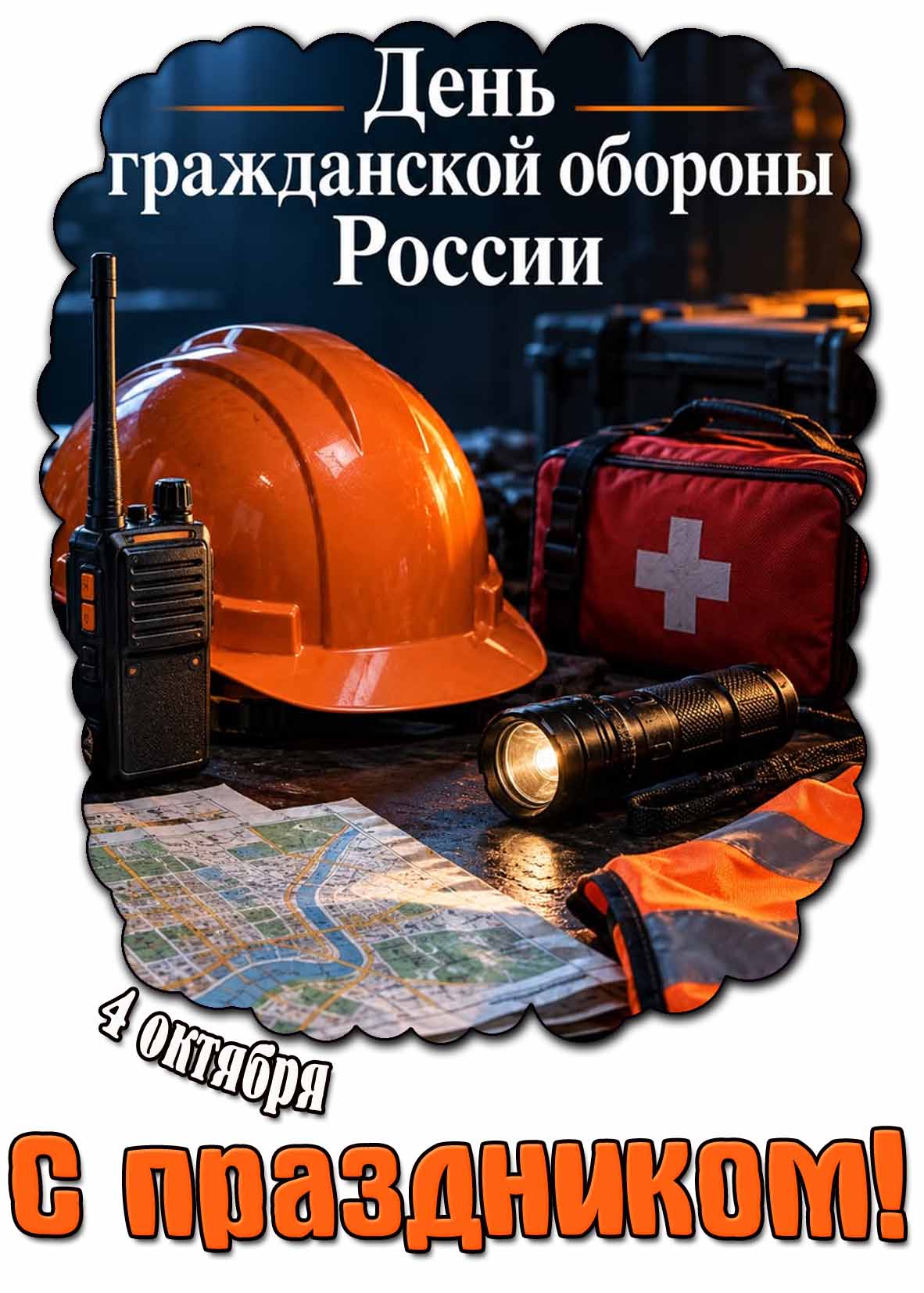 Картинка 4 октября - день гражданской обороны России! С праздником!