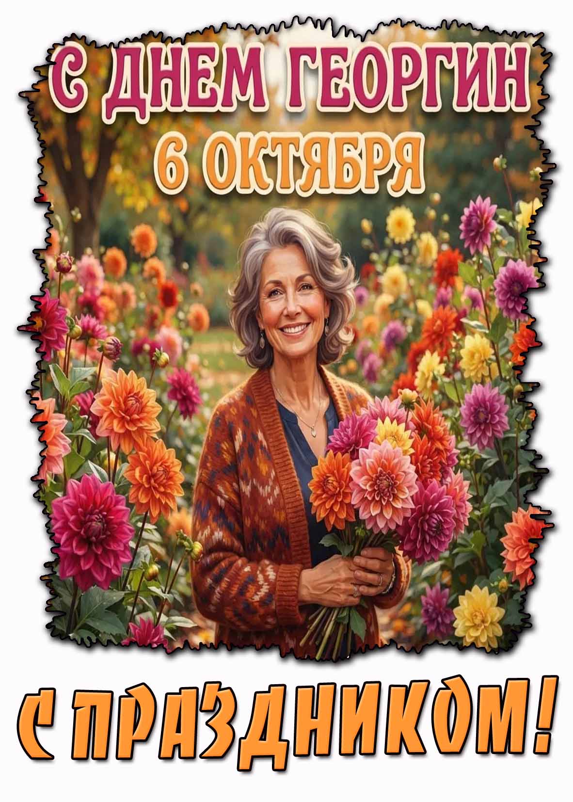 Картинка 6 октября - с днём георгин! С праздником!