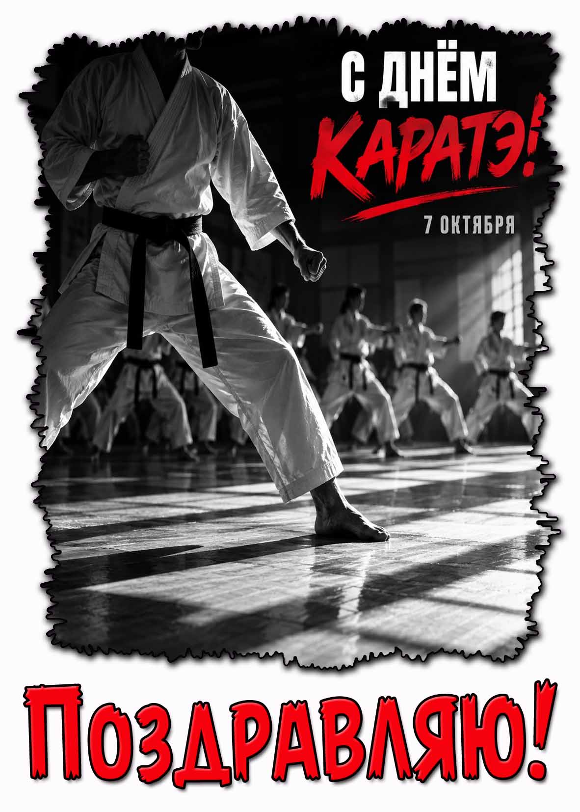 Картинка 7 октября - с днём каратэ! Поздравляю!