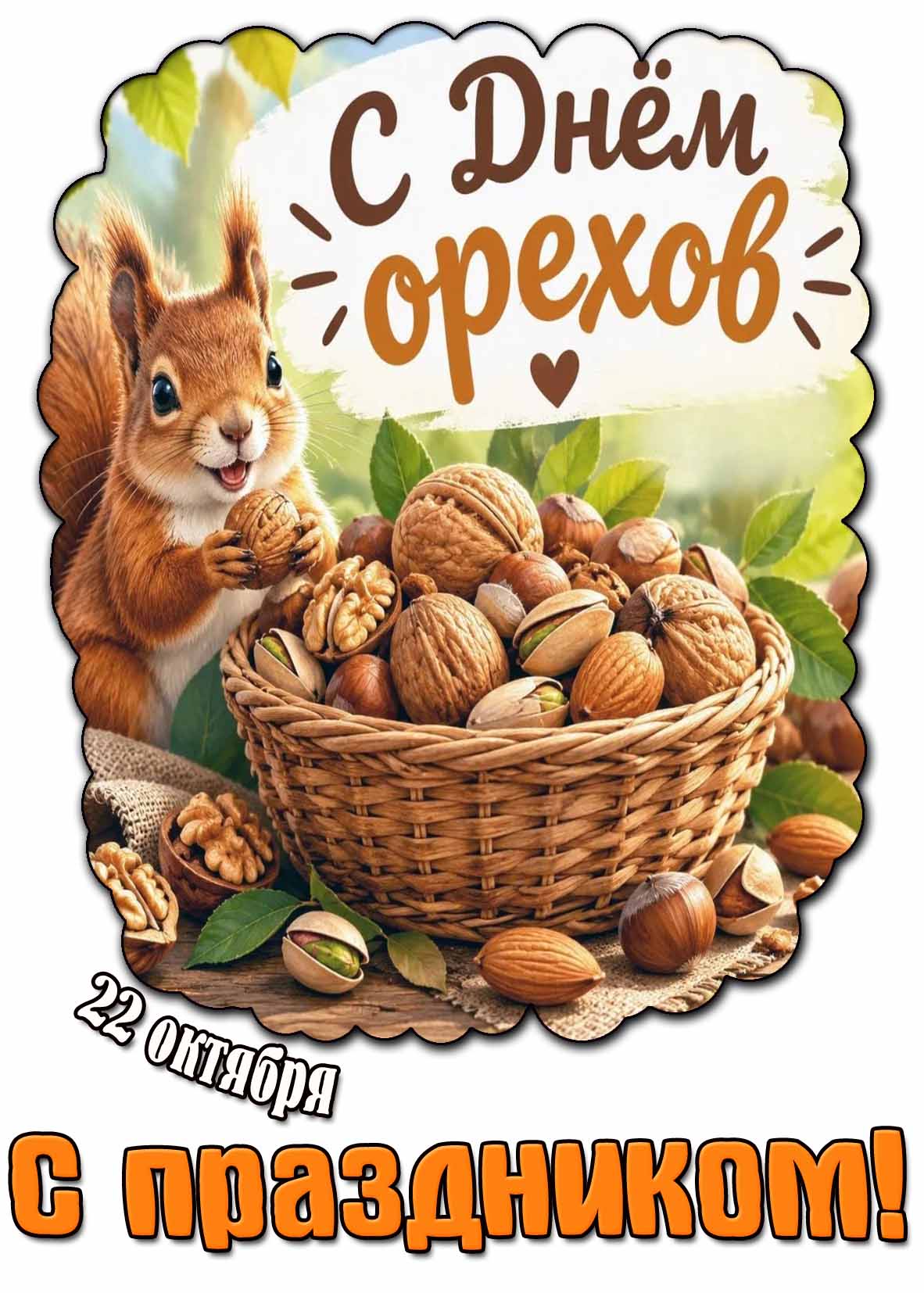 Картинка картинка 22 октября - с днём орехов! С праздником!