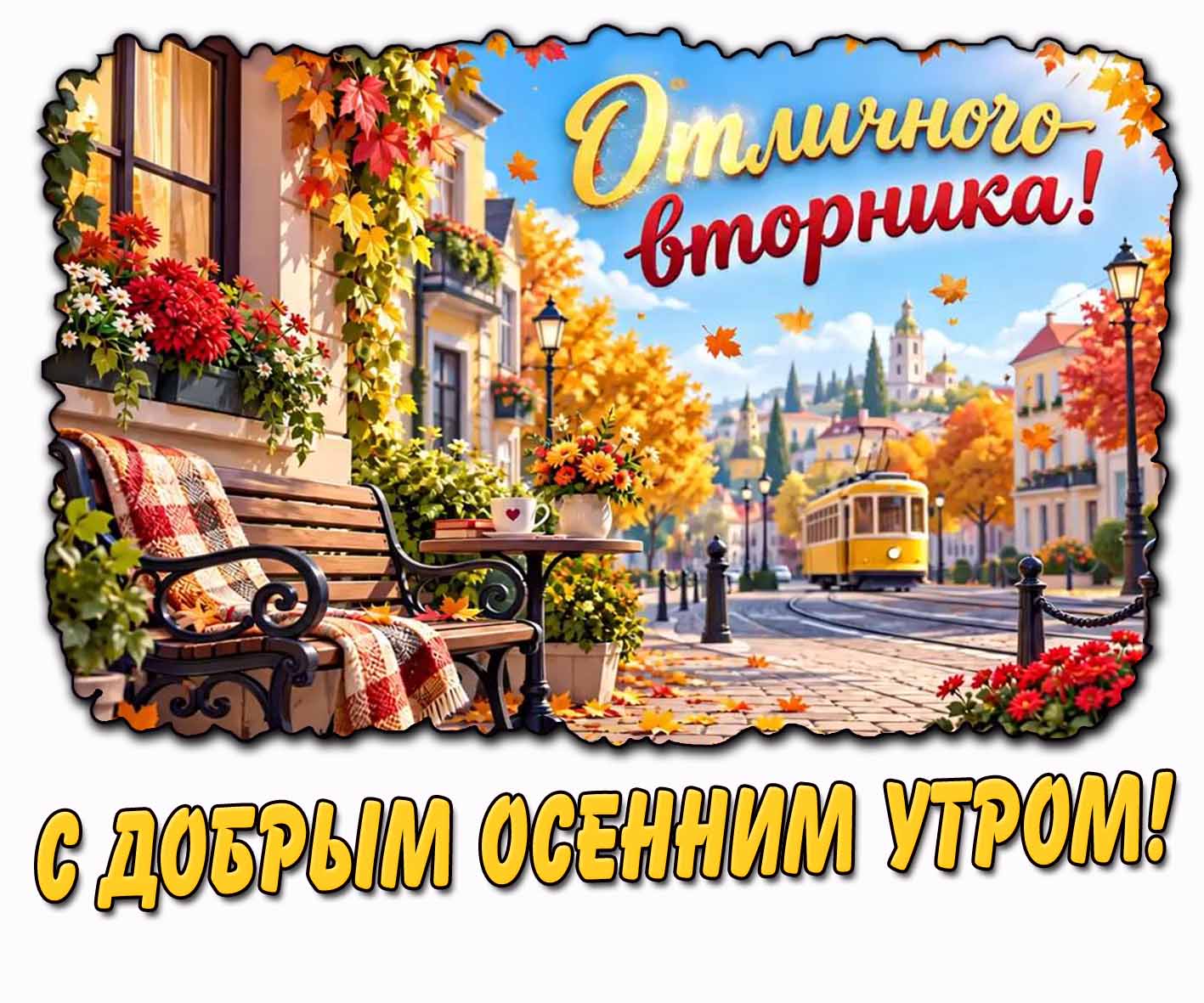 Картинка "С добрым осенним утром! Отличного вторника!"