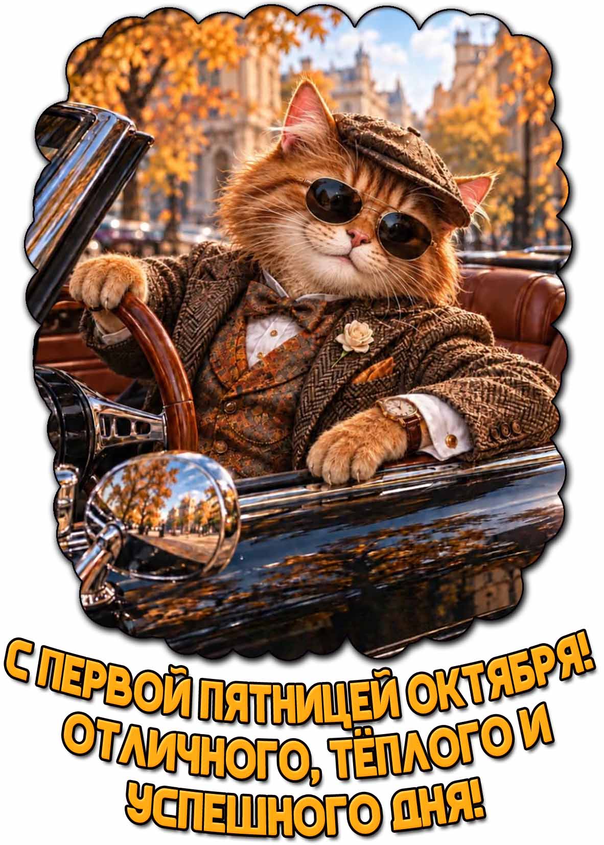 Картинка "С первой пятницей октября! Отличного, тёплого и успешного дня!"