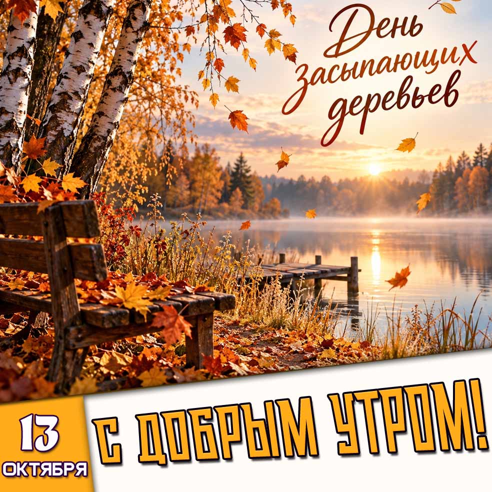 Красивая картинка 13 октября - день засыпающих деревьев! С добрым утром!