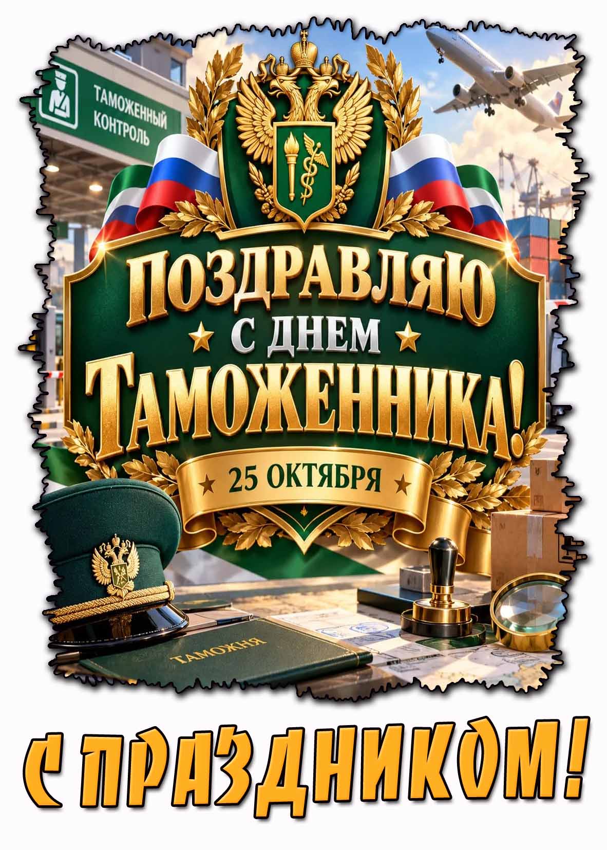 Красивая картинка "Поздравляю с днём таможенника! С праздником!" - 25 октября